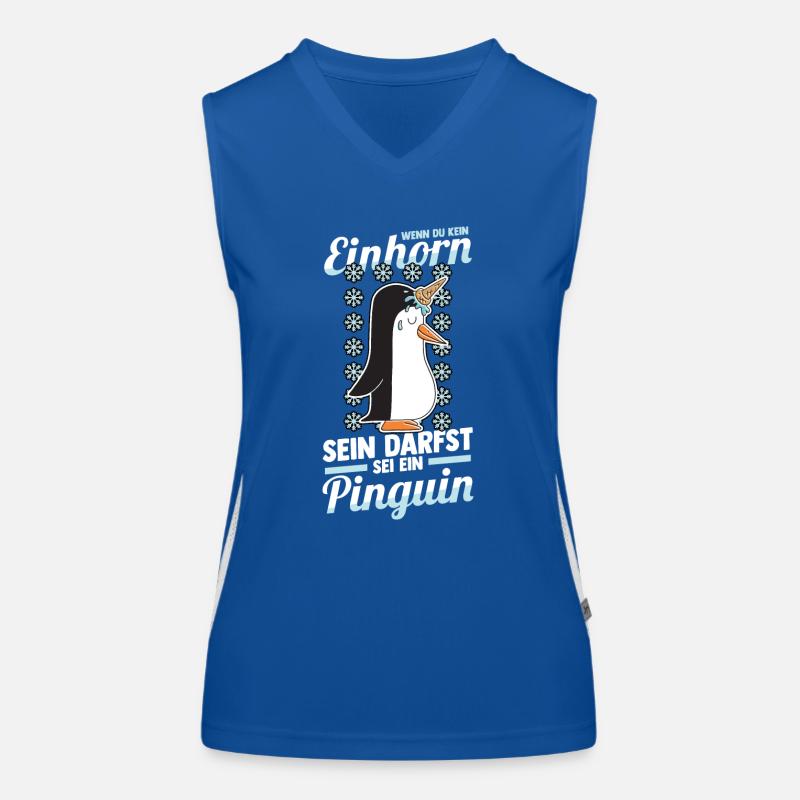 Einhorn Pinguin Funktionelles Kontrast-Tank Top für Frauen