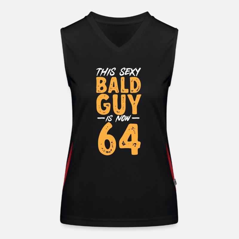 Bald Head Baldness Beard Bald Head Women's Functional Contrast Tank Top