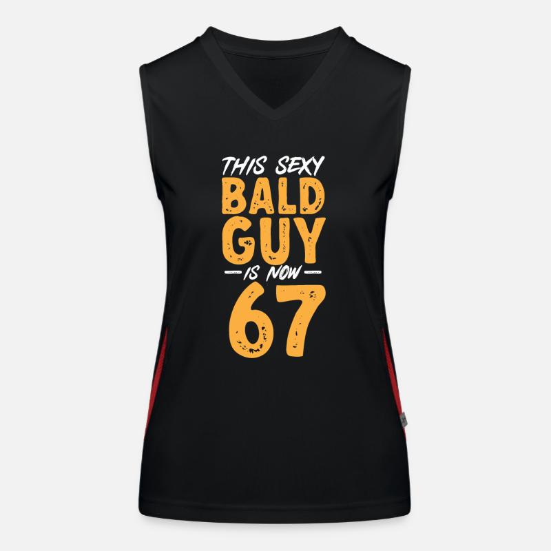Bald Head Baldness Beard Bald Head Women's Functional Contrast Tank Top