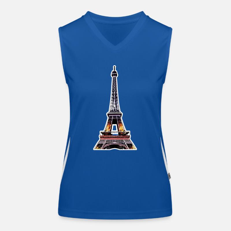 Eiffel tower #19 Women's Functional Contrast Tank Top