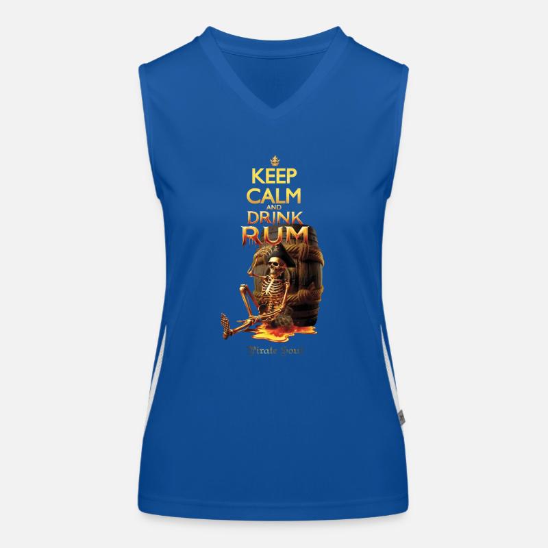 keepcalm DRINK RUM Women's Functional Contrast Tank Top