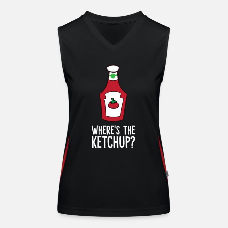 Ketchup - Où est le ketchup ? Débardeur respirant contrasté Femme
