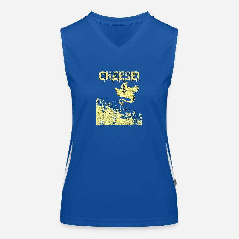 Halloween Ghost Cheese Women's Functional Contrast Tank Top