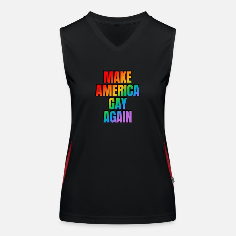 Make America GAY Again Funktionelles Kontrast-Tank Top für Frauen