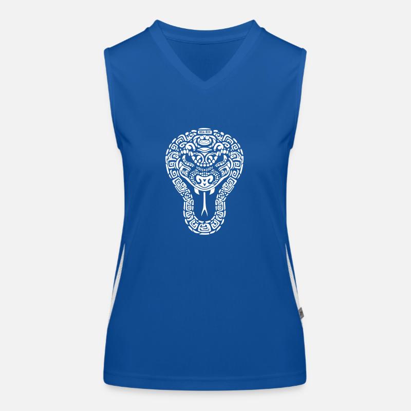 Snake's head - Tribal Python Women's Functional Contrast Tank Top