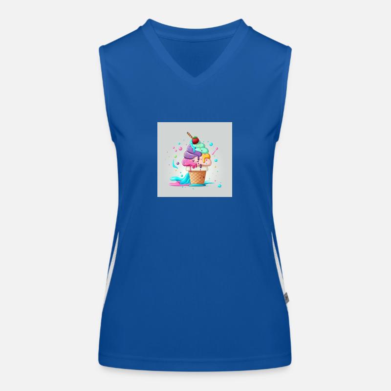 Cornet de Glace style cartoon Débardeur respirant contrasté Femme