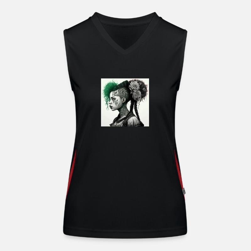 Cyberg punk AAF3BCC7 99AE 4B7D A04F 1BC4C9CC7940 Funktionelles Kontrast-Tank Top für Frauen