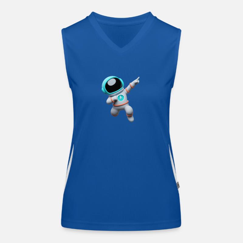 3D Astronaut Funktionelles Kontrast-Tank Top für Frauen