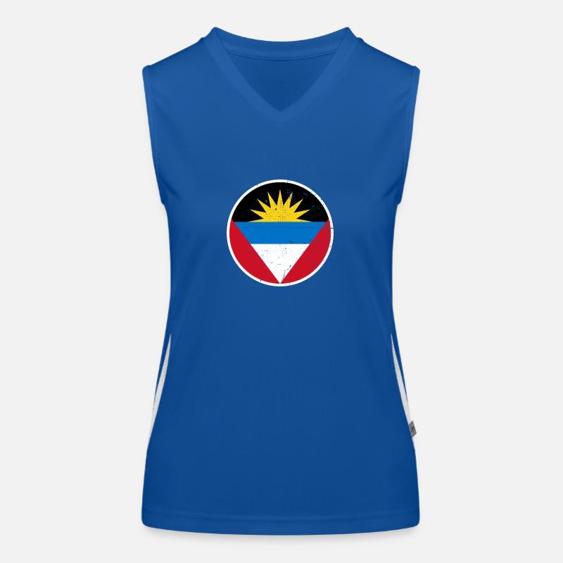 Antigua & Barbuda Drapeau Antiguan Débardeur respirant contrasté Femme