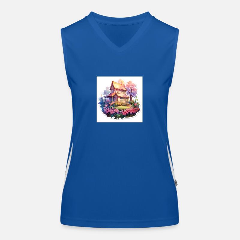 Charming Cottage Escape Funktionelles Kontrast-Tank Top für Frauen
