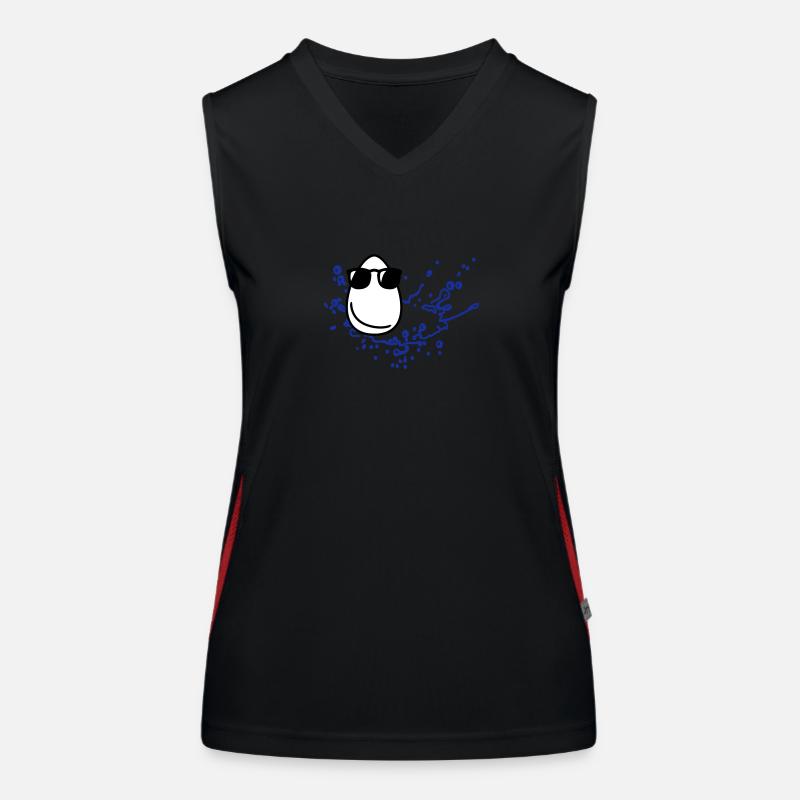 Cool Eierkopf / Cool Egg head (3c) Funktionelles Kontrast-Tank Top für Frauen