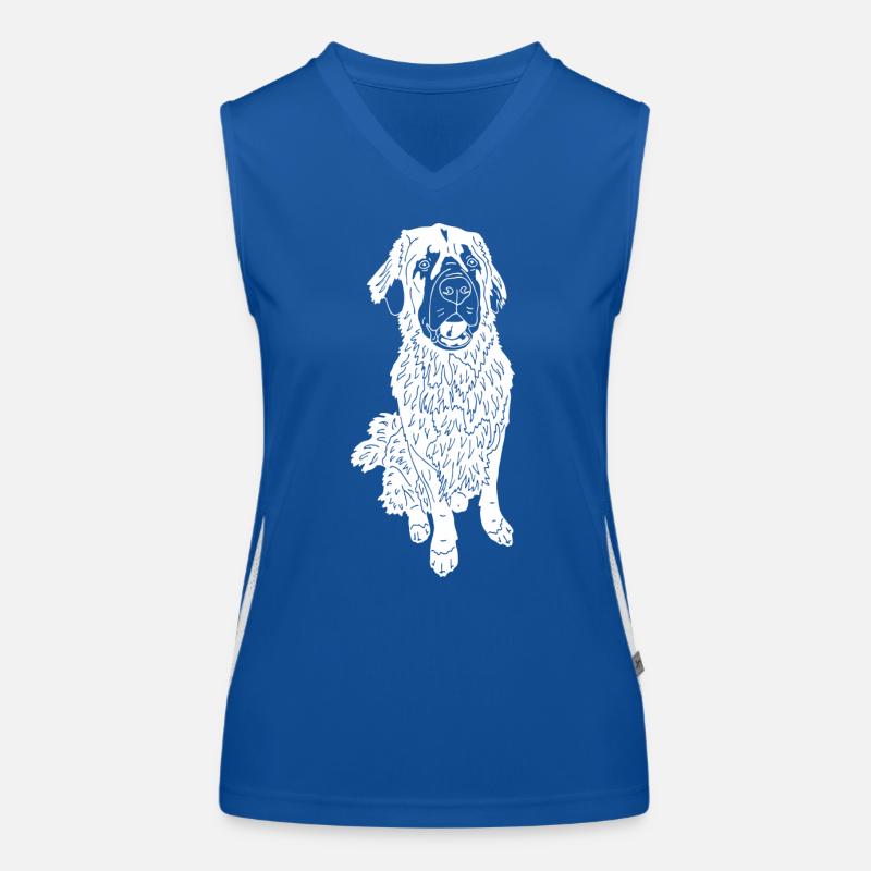 Leonberger Mix Funktionelles Kontrast-Tank Top für Frauen