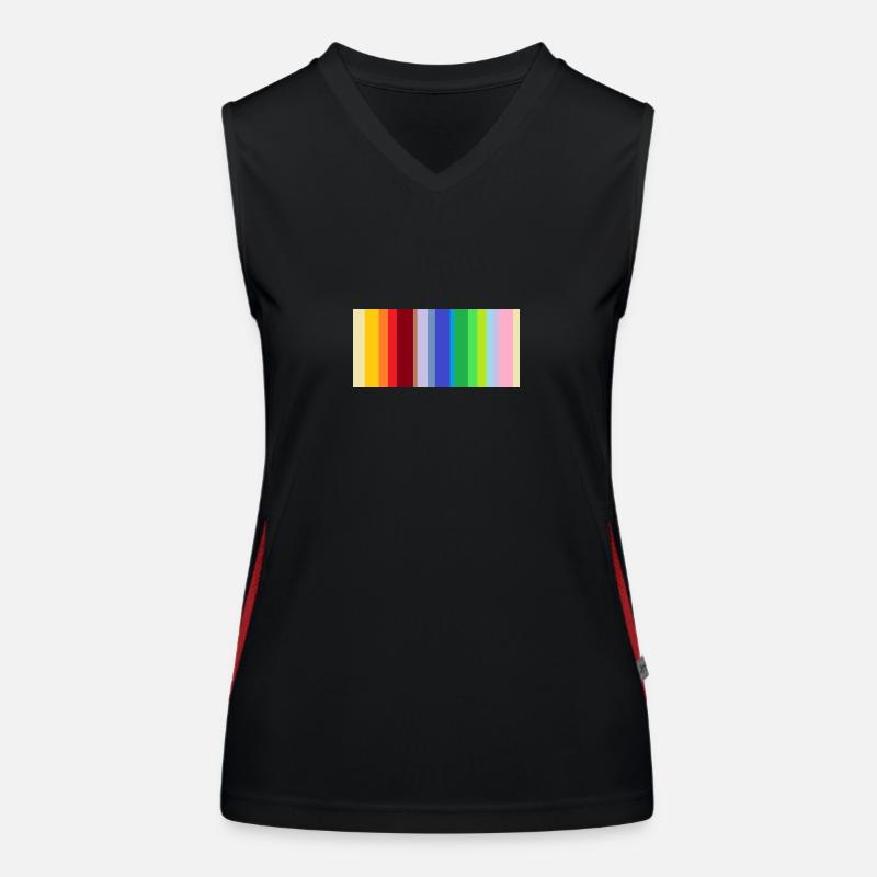 Strichcode: divers Funktionelles Kontrast-Tank Top für Frauen