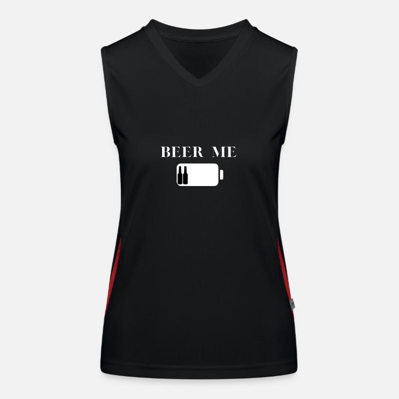 Bier mich! Funktionelles Kontrast-Tank Top für Frauen