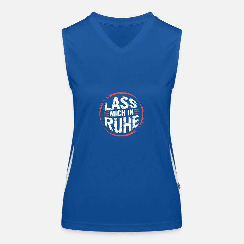 Lasst mir meine Ruhe - nicht stören Funktionelles Kontrast-Tank Top für Frauen