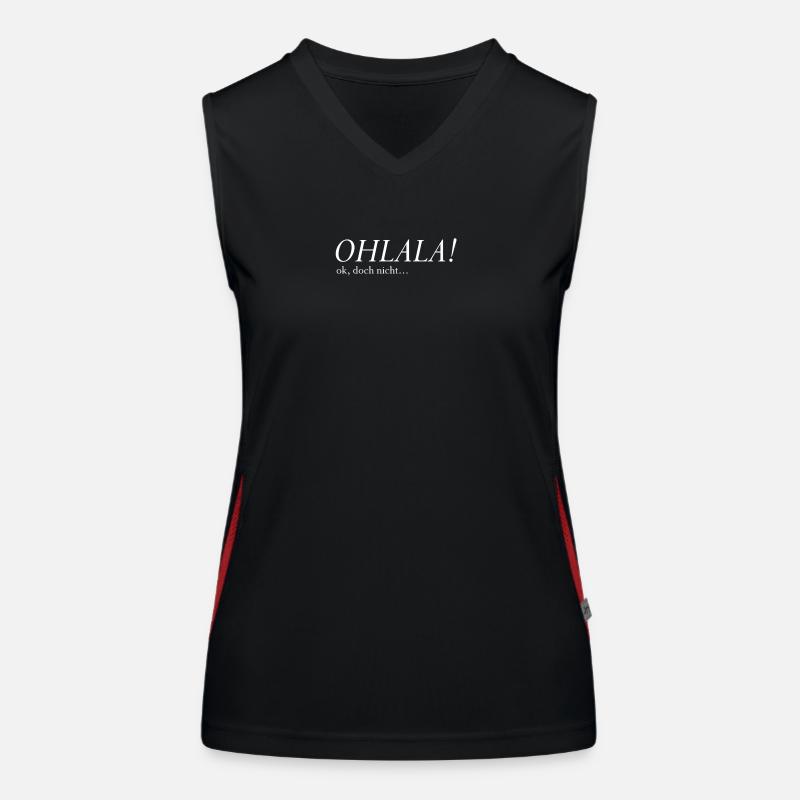Ohlala! Ok, but not... - Women's Functional Contrast Tank Top - black/red