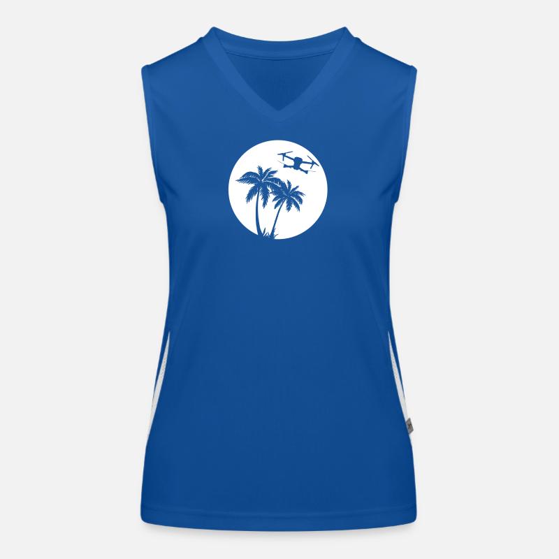 DJI MAVIC PRO DRONE Palmier Soleil Débardeur respirant contrasté Femme