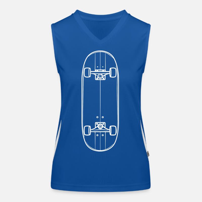Skateboard Zeichnung Funktionelles Kontrast-Tank Top für Frauen