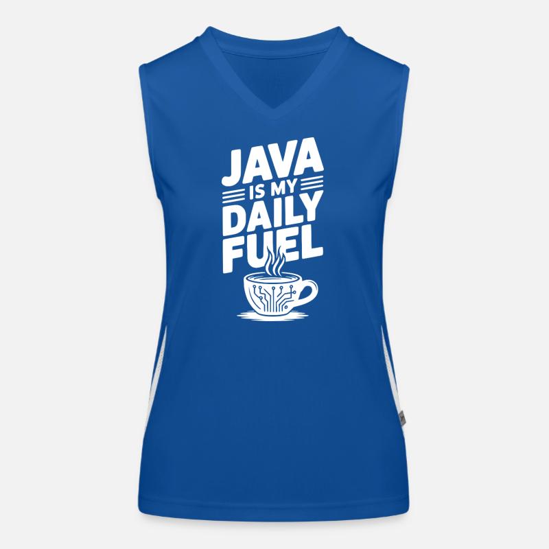 Java ist mein täglicher Treibstoff Funktionelles Kontrast-Tank Top für Frauen