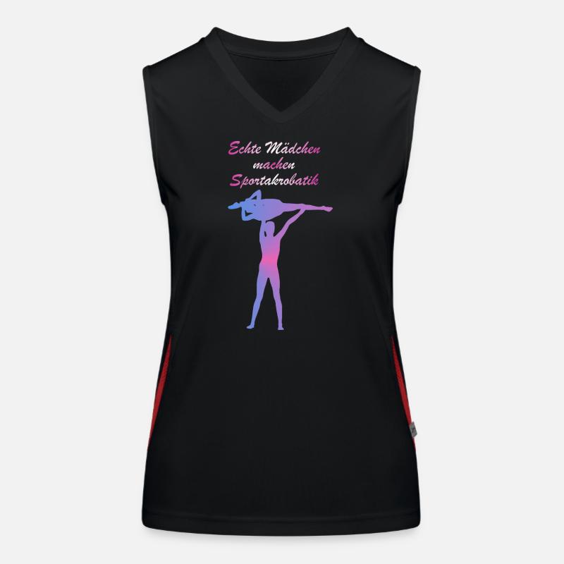Echte Mädchen Sportakrobatik Funktionelles Kontrast-Tank Top für Frauen