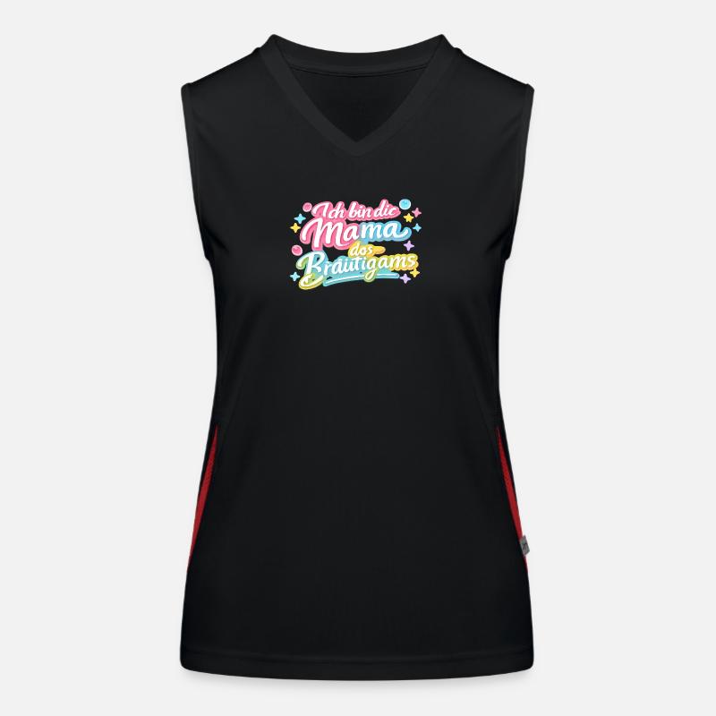 Mama des Bräutigams Geschenkidee Funktionelles Kontrast-Tank Top für Frauen