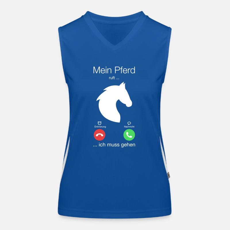 Geschenk Anruf Pferd ruft Funktionelles Kontrast-Tank Top für Frauen