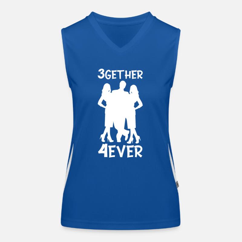Polyamour Throuple Gift 3gether 4ever Poly Débardeur respirant contrasté Femme