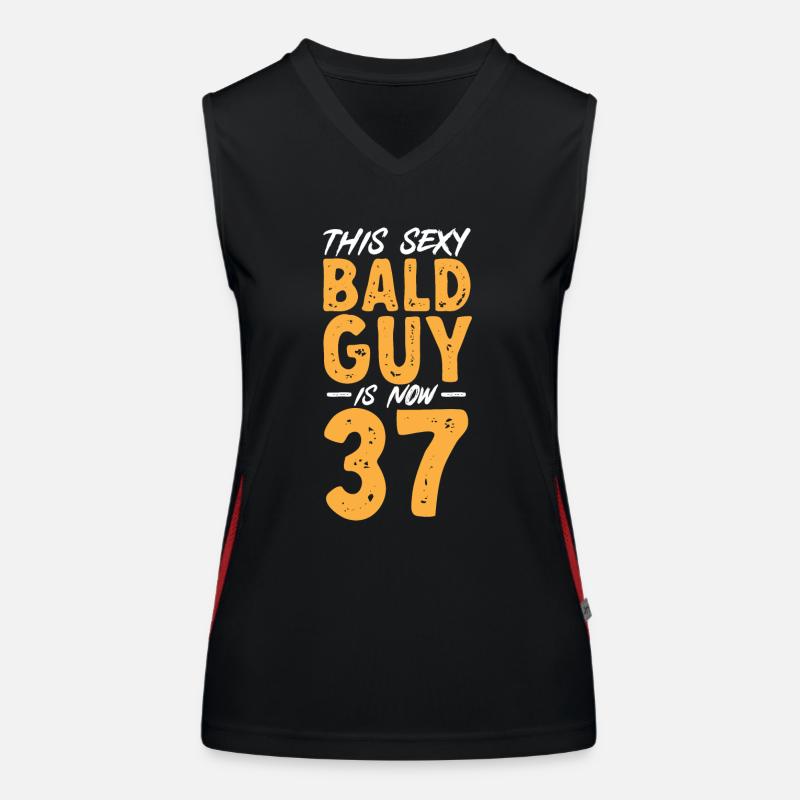 Glatze Kahlköpfigkeit Bart Glatzkopf Funktionelles Kontrast-Tank Top für Frauen