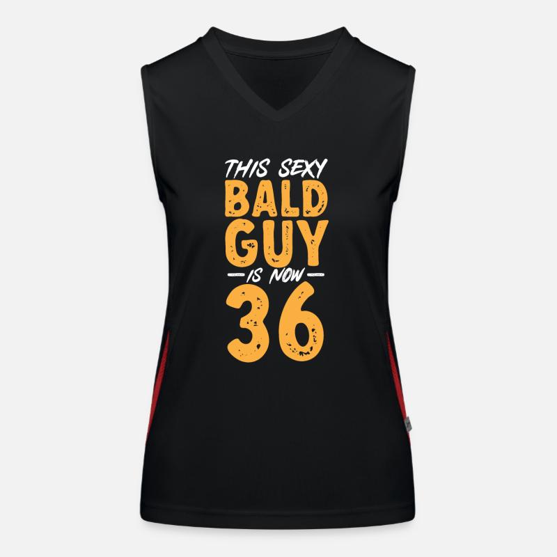Bald Head Baldness Beard Bald Head Women's Functional Contrast Tank Top