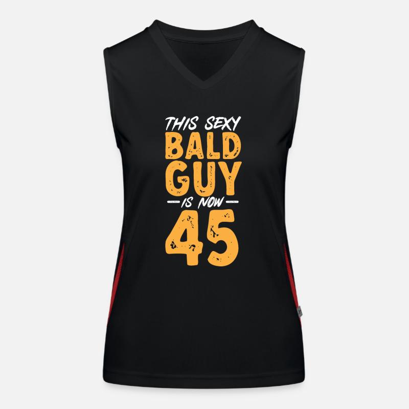 Bald Head Baldness Beard Bald Head Women's Functional Contrast Tank Top