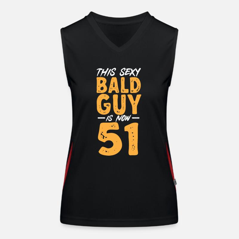 Bald Head Baldness Beard Bald Head Women's Functional Contrast Tank Top