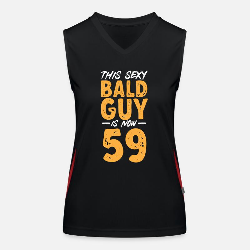 Bald Head Baldness Beard Bald Head Women's Functional Contrast Tank Top