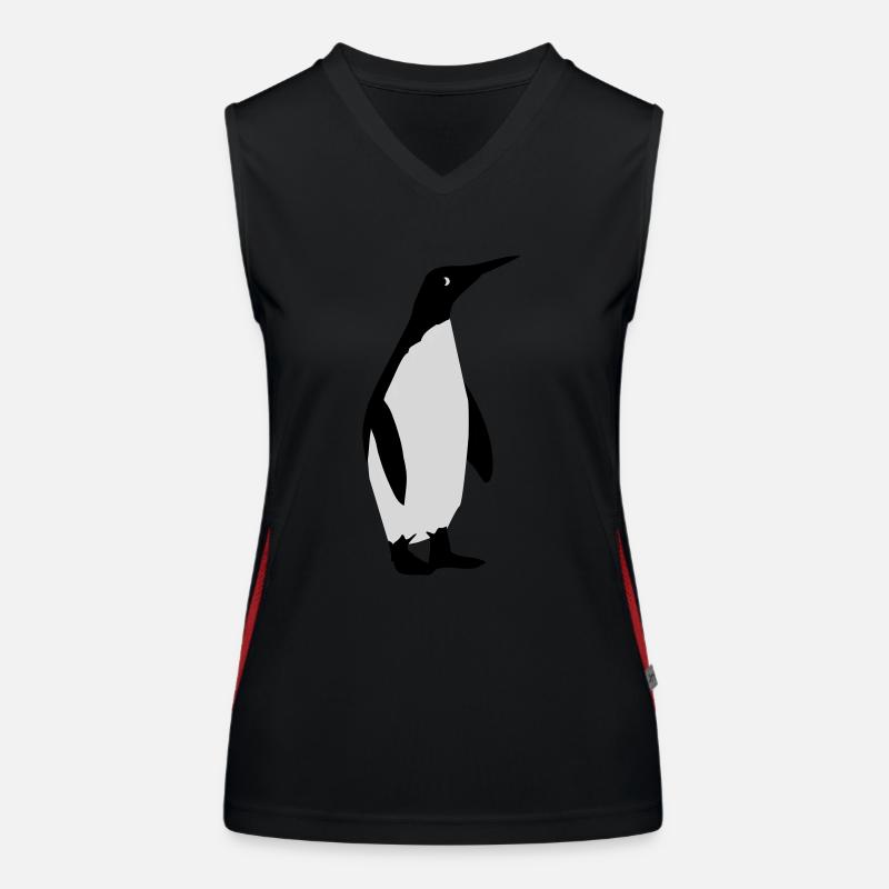 Pinguin Funktionelles Kontrast-Tank Top für Frauen