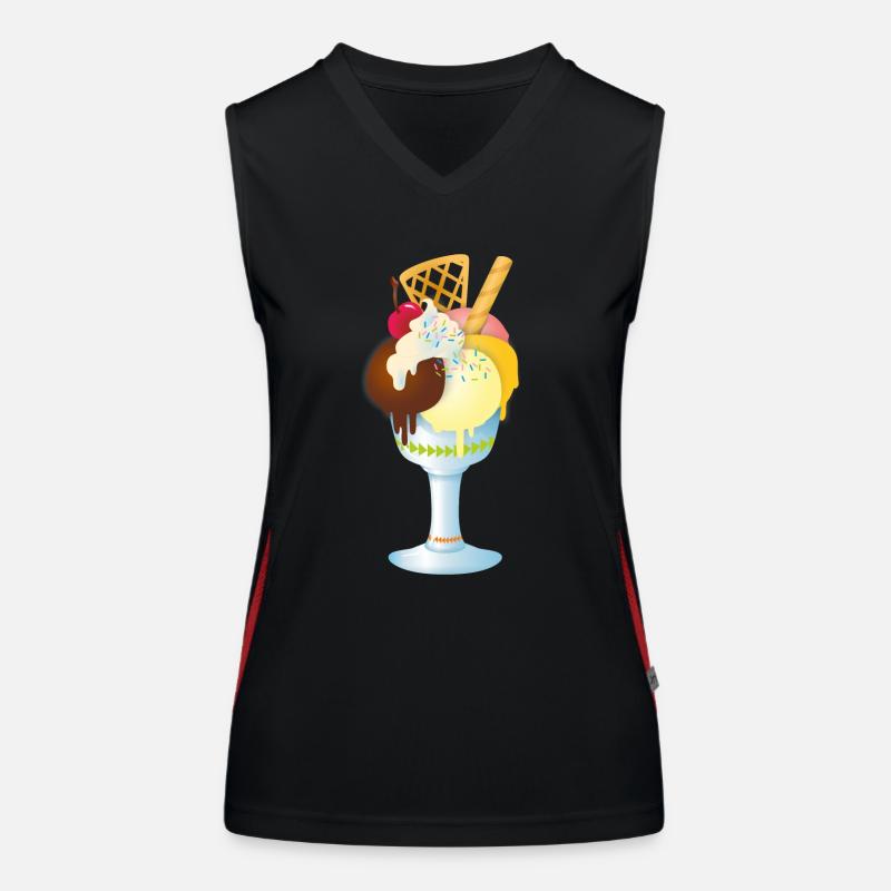 Eiscreme Funktionelles Kontrast-Tank Top für Frauen