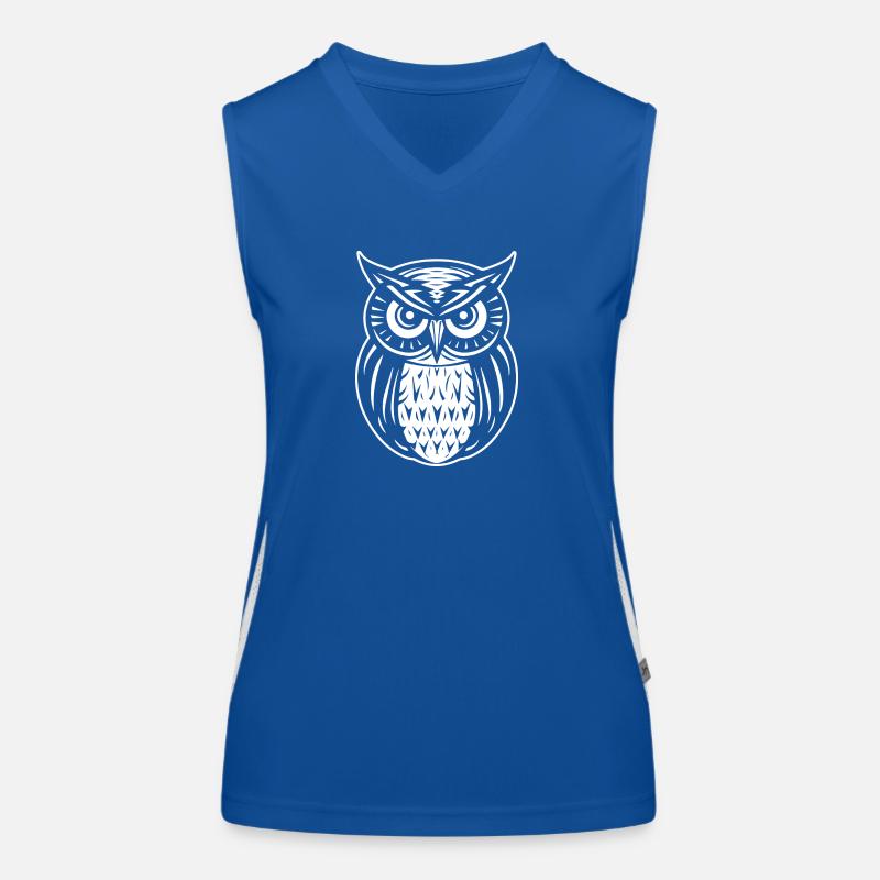 Eule Eulen Vogel Vögel Funktionelles Kontrast-Tank Top für Frauen