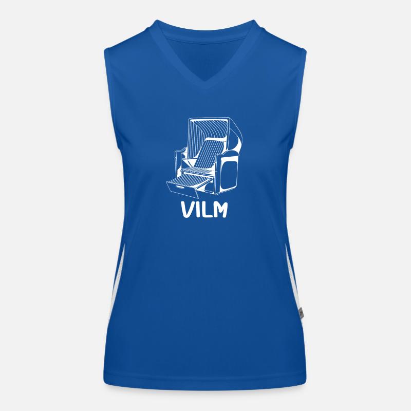 VILM STRANDKORB Funktionelles Kontrast-Tank Top für Frauen