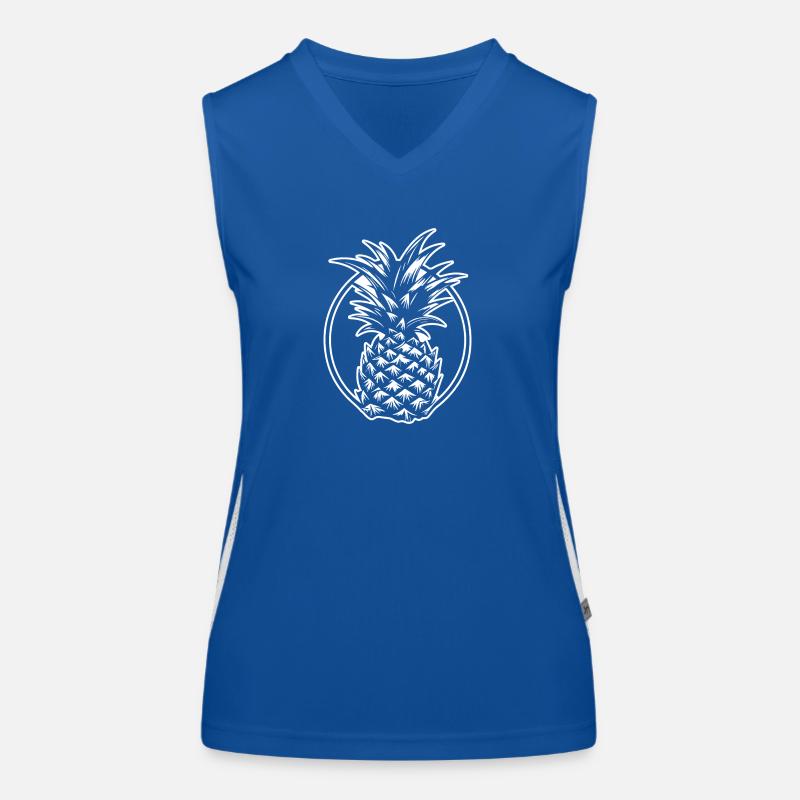 Ananas Funktionelles Kontrast-Tank Top für Frauen