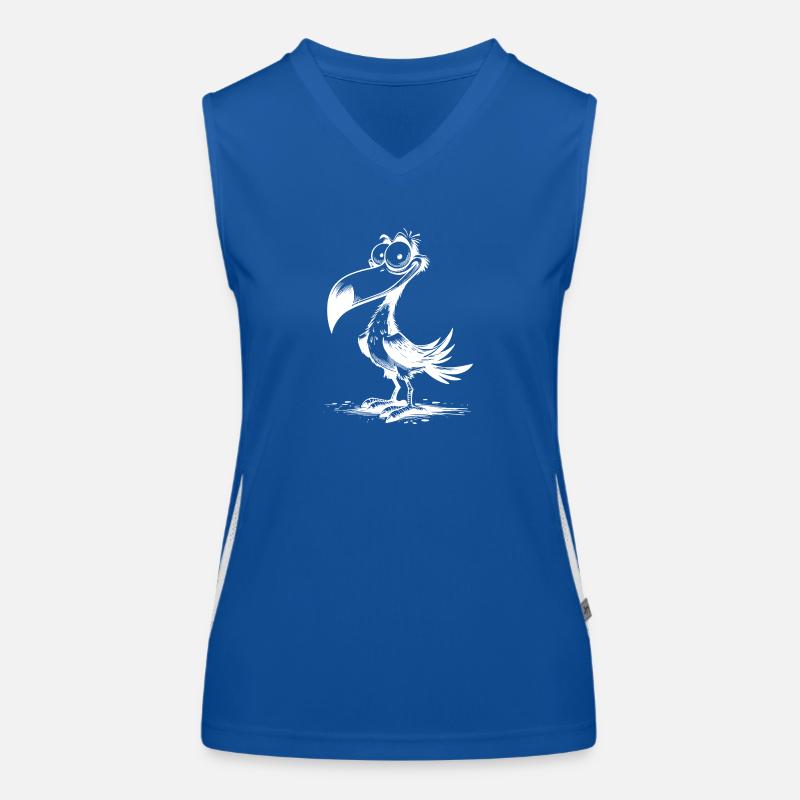 I'm not crazy just creatively feathered bird Women's Functional Contrast Tank Top