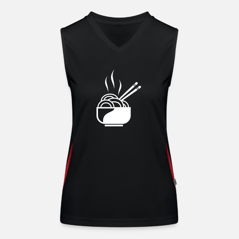 Nudeln mit Stäbchen Funktionelles Kontrast-Tank Top für Frauen