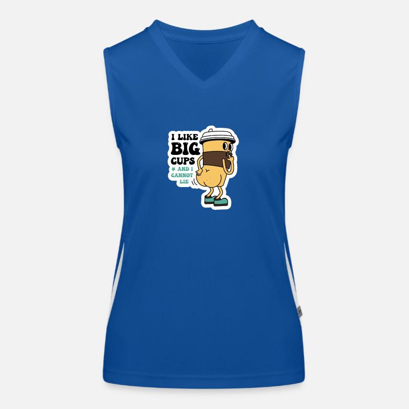 I Like Big Cups and I Cannot Lie Sarcastic Coffee Women's Functional Contrast Tank Top