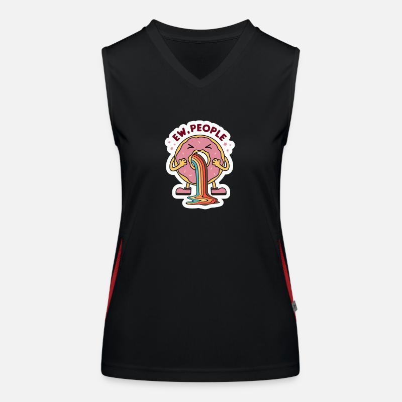 Ew Leute Sarkastisches Donut Design Funktionelles Kontrast-Tank Top für Frauen