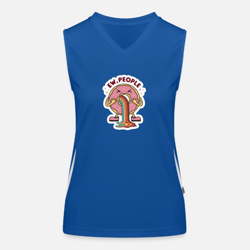 Ew People Sarcastic Donut Design Women's Functional Contrast Tank Top