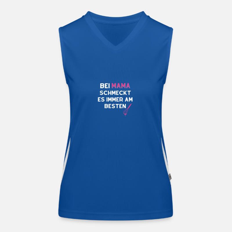 Bei Mama schmeckt es immer am Besten! Muttertag Funktionelles Kontrast-Tank Top für Frauen