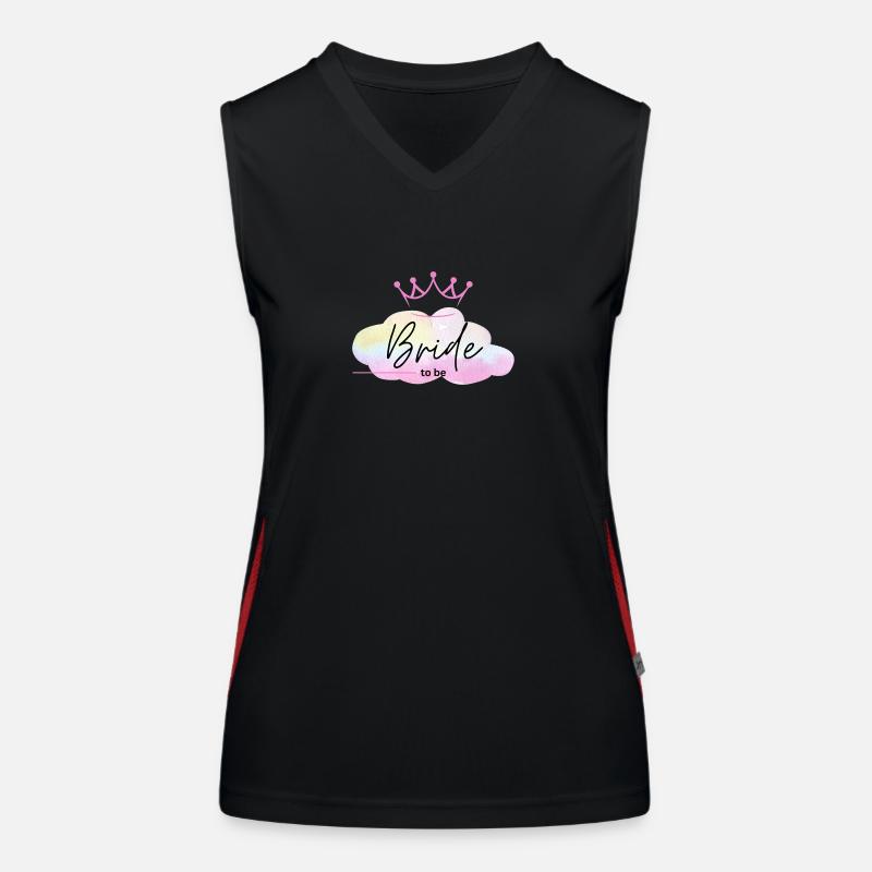 Bride to be - Regenbogen Wolke mit Krone Funktionelles Kontrast-Tank Top für Frauen