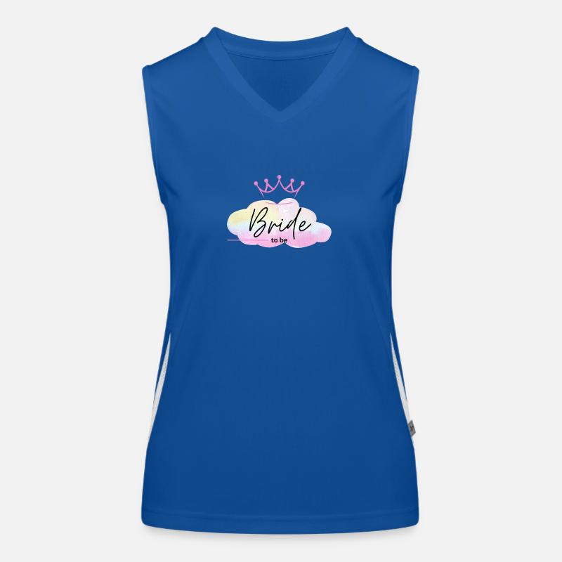 Bride to be - Rainbow Cloud with Crown Women's Functional Contrast Tank Top