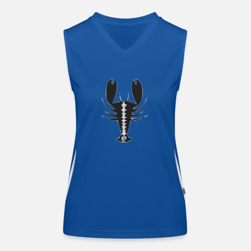 Stylized lobster Women's Functional Contrast Tank Top
