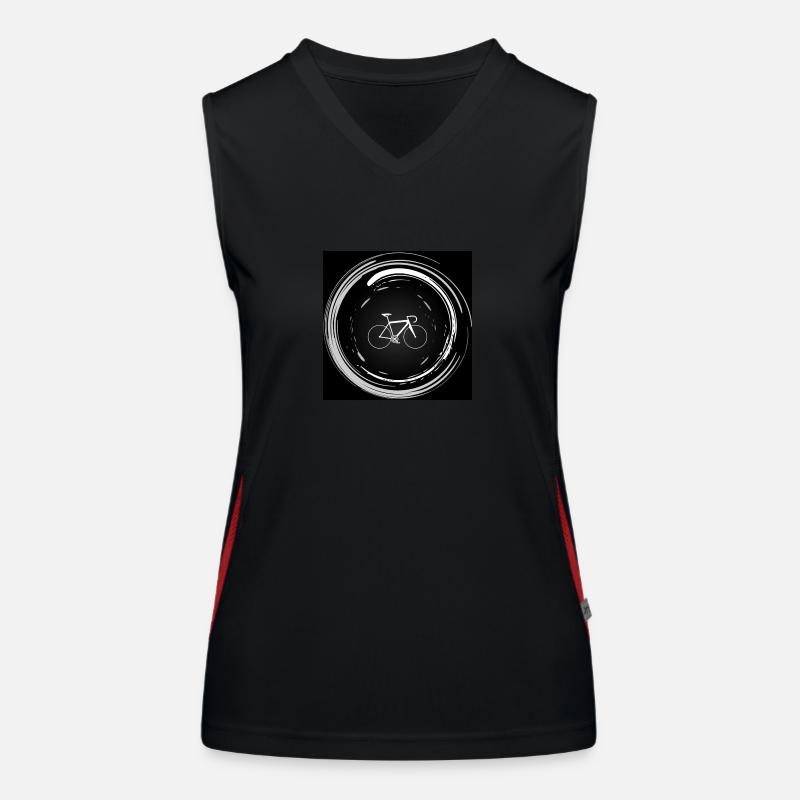 Fahrradschmiere Funktionelles Kontrast-Tank Top für Frauen
