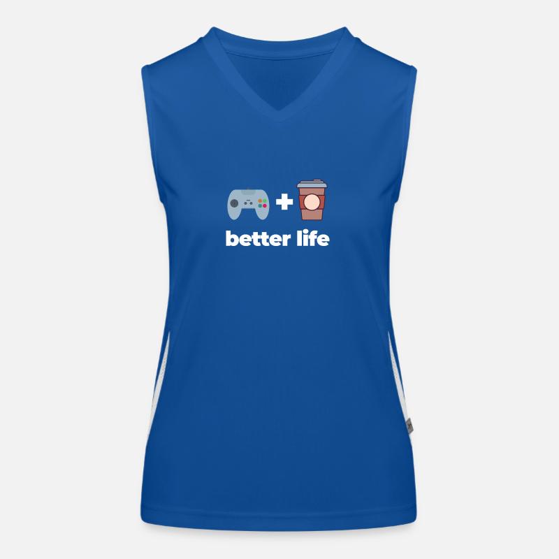 Gaming and Coffee Women's Functional Contrast Tank Top