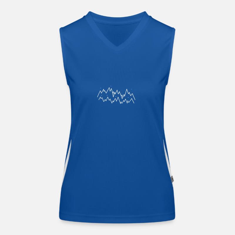 Spitze Berge Funktionelles Kontrast-Tank Top für Frauen