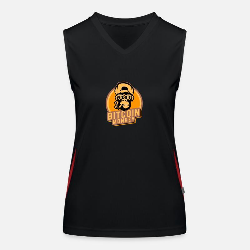 bitcoin monkey Funktionelles Kontrast-Tank Top für Frauen